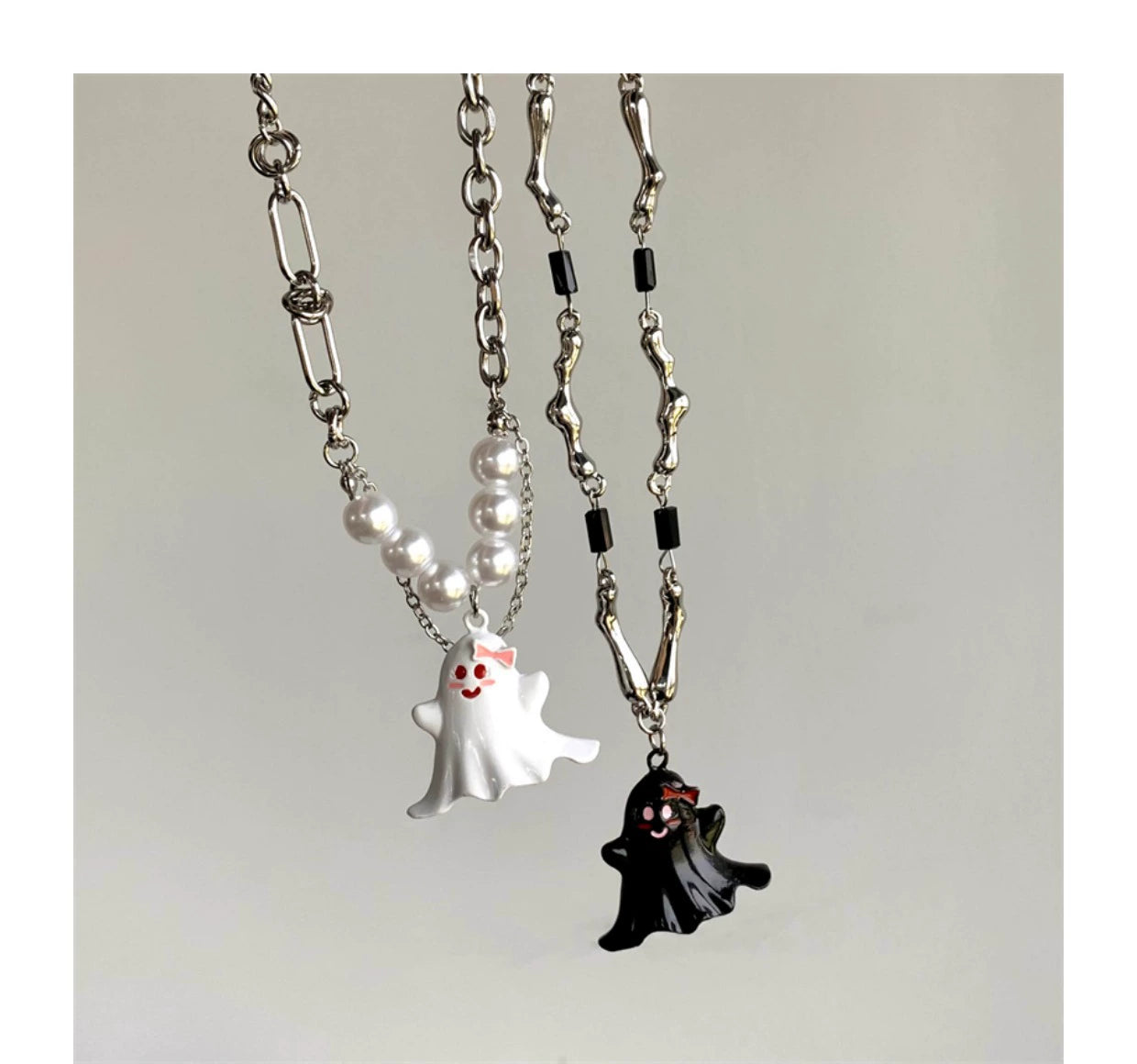 Black and White Ghost Necklace