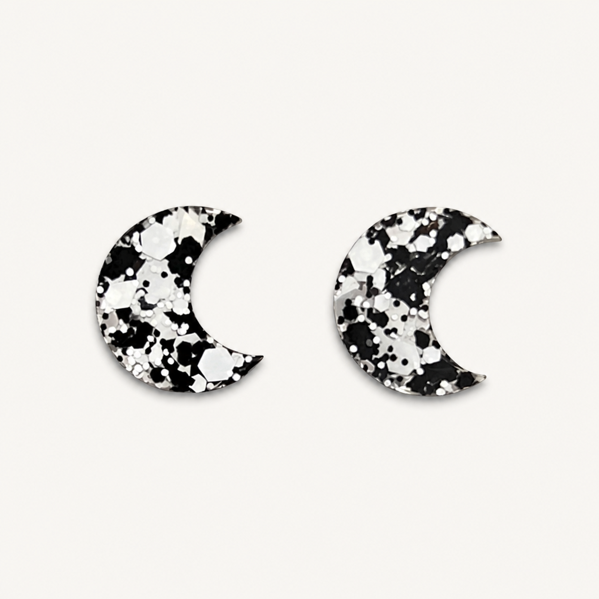 PF-BLACK-WHITE-MOON-RESIN-EARRINGS main product image
