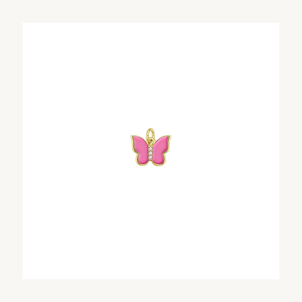 Butterfly Enamel Charm Pendant