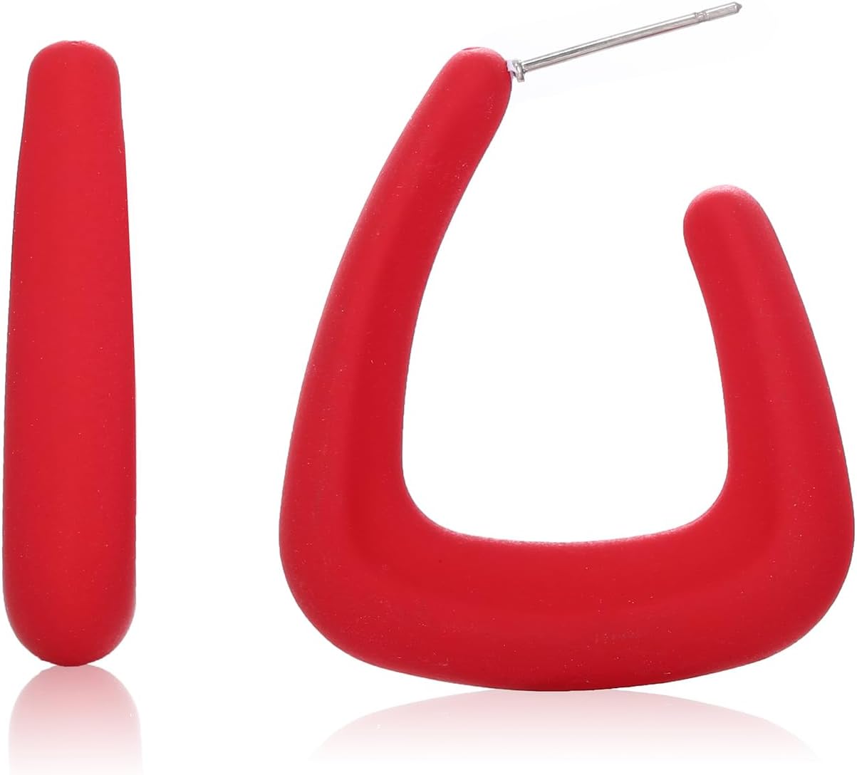 Colorful Acrylic Dome Huggie Hoop Earrings 01