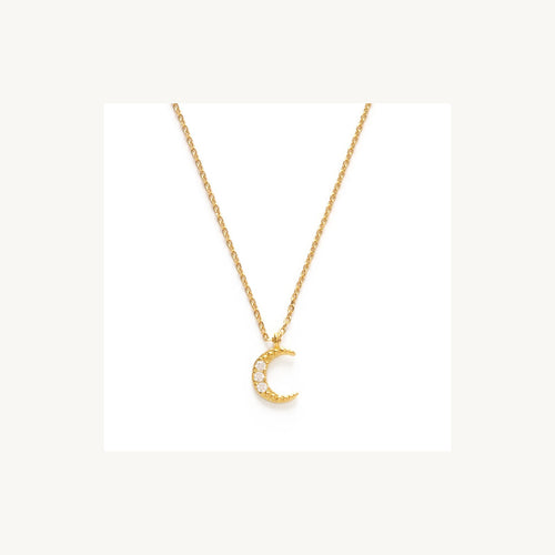 Crescent Moon Charm Necklace