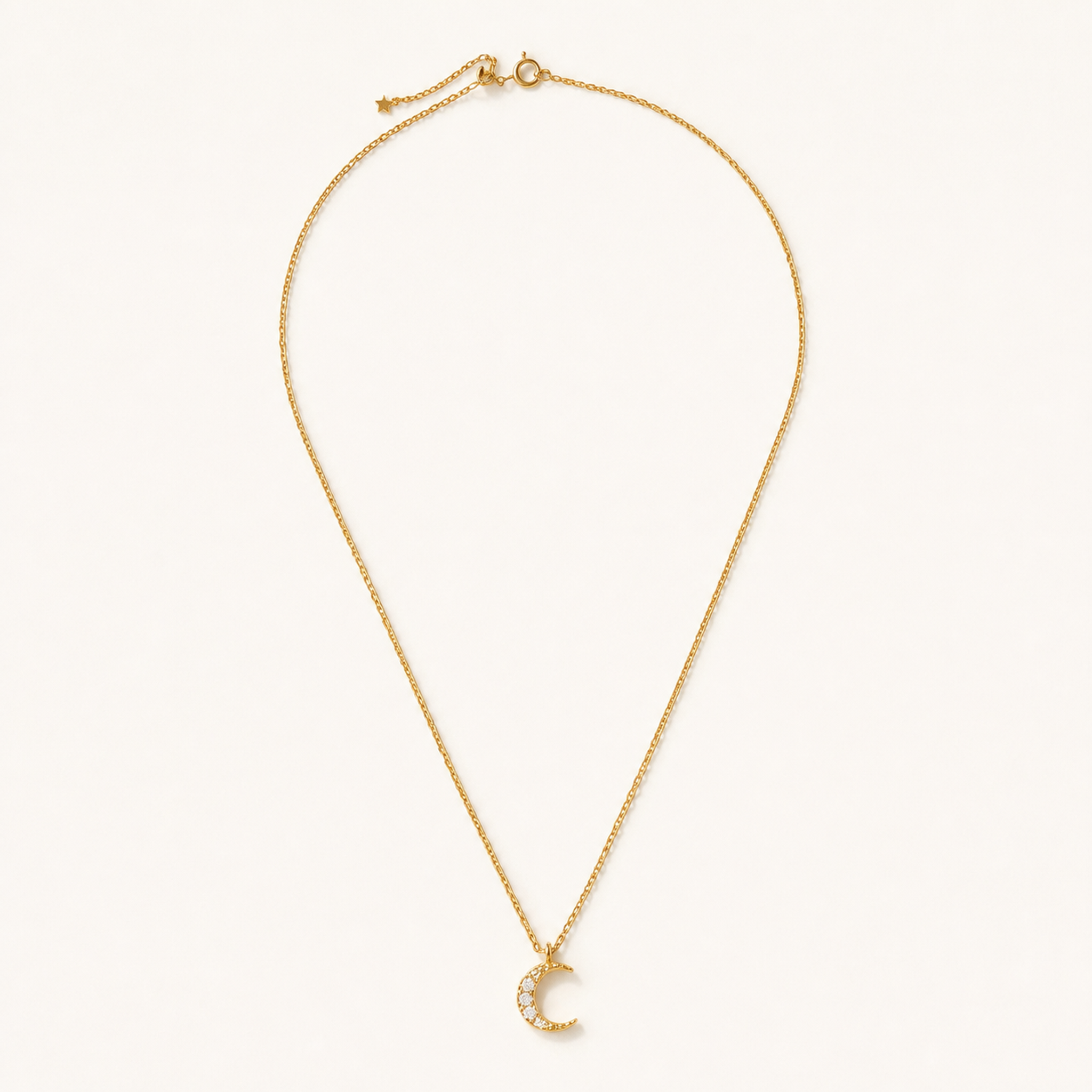 PF-CRESCENT-MOON-CHARM-NECKLACE detail image