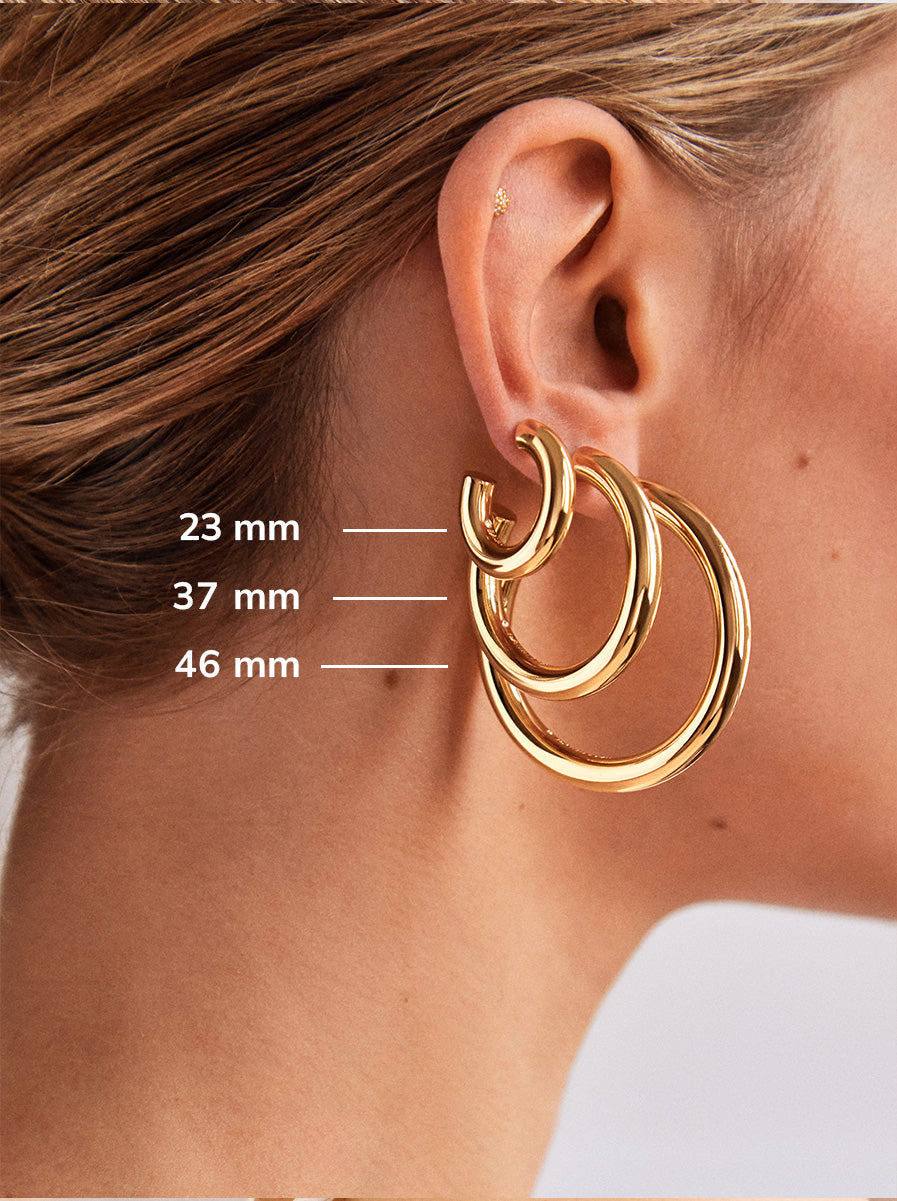Dalilah 37MM Gold Hoop Earrings 05