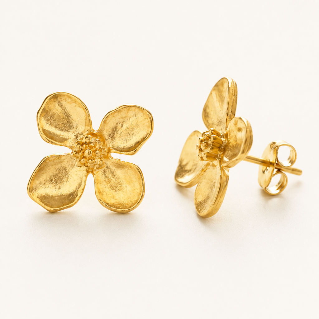 PF-DOGWOOD-FLOWER-STUD-EARRINGS detail image