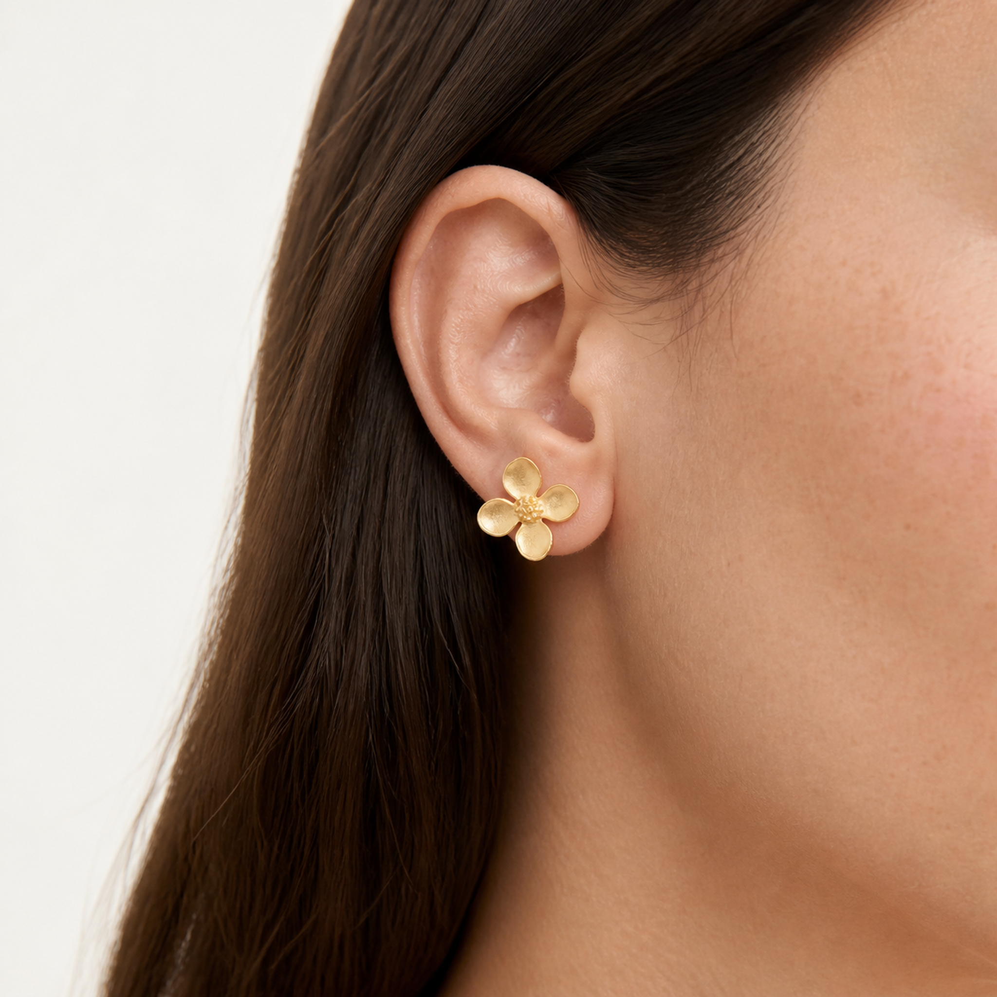 PF-DOGWOOD-FLOWER-STUD-EARRINGS worn image