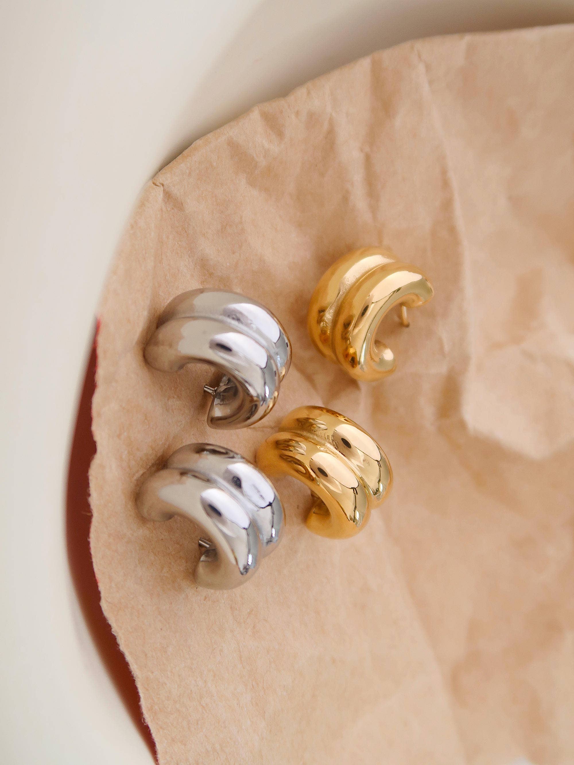 Emma double C hoop earrings