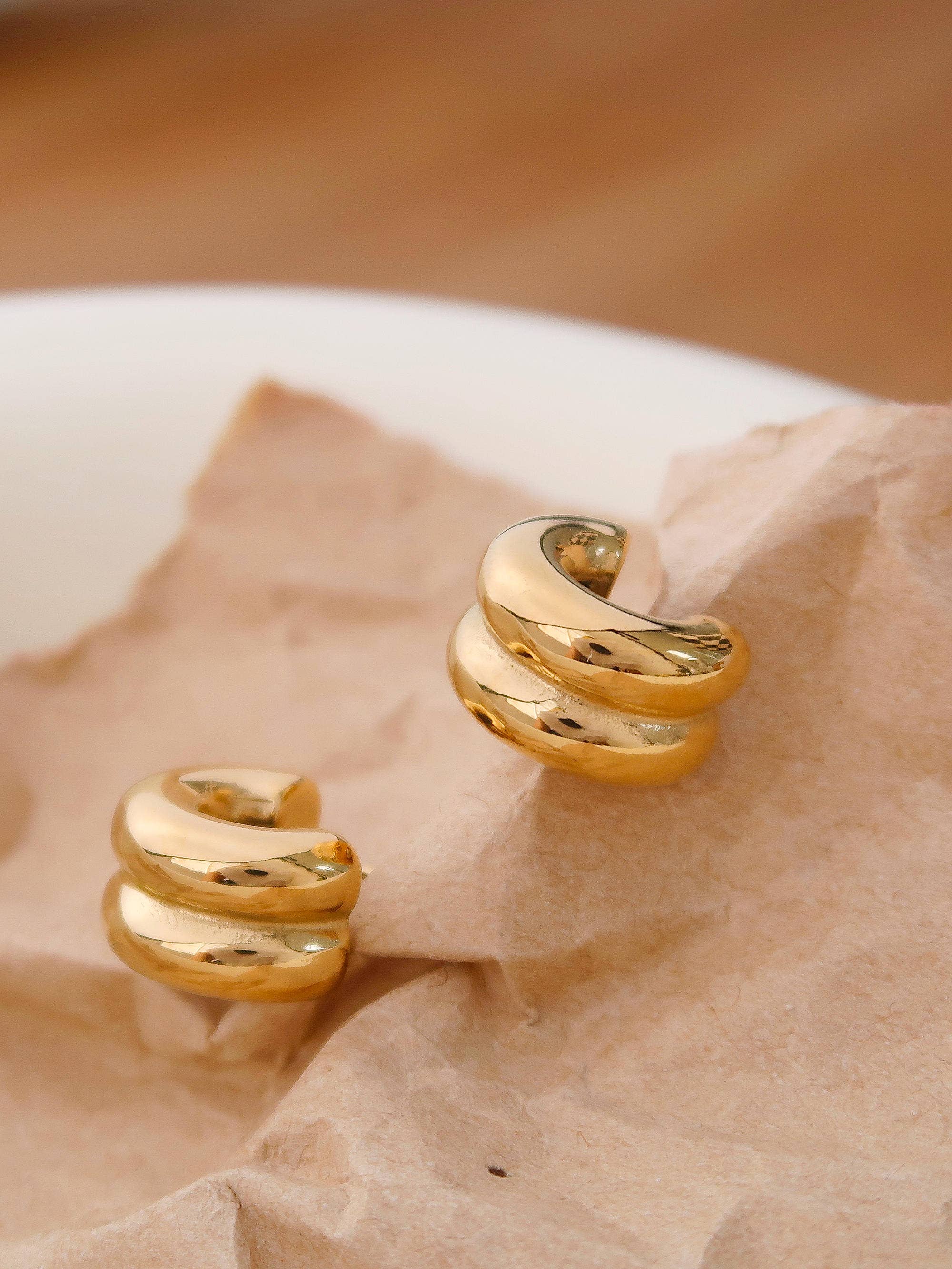 Emma double C hoop earrings