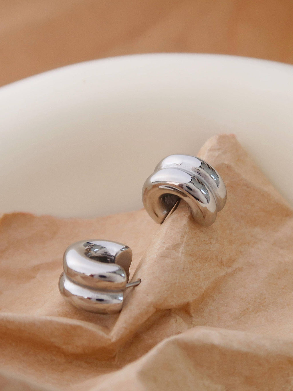 Emma double C hoop earrings