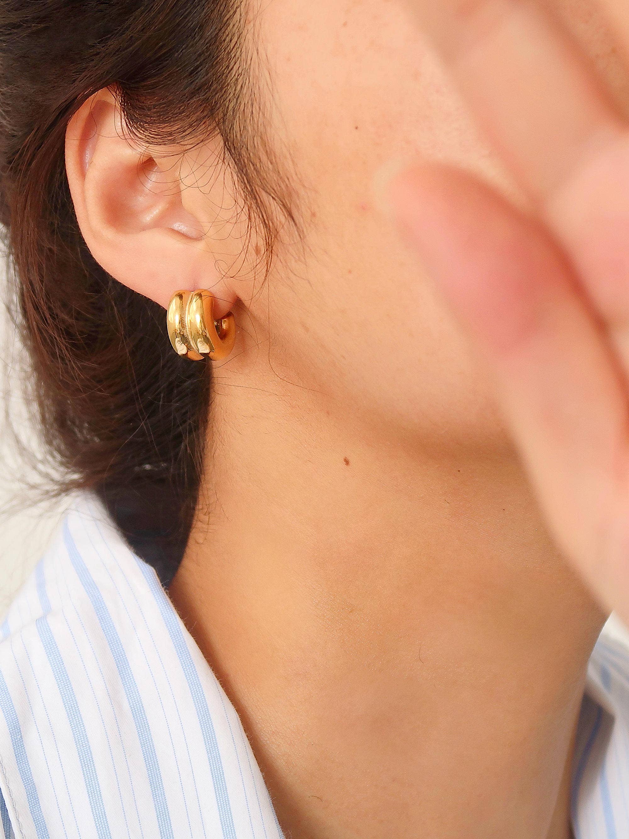 Emma double C hoop earrings