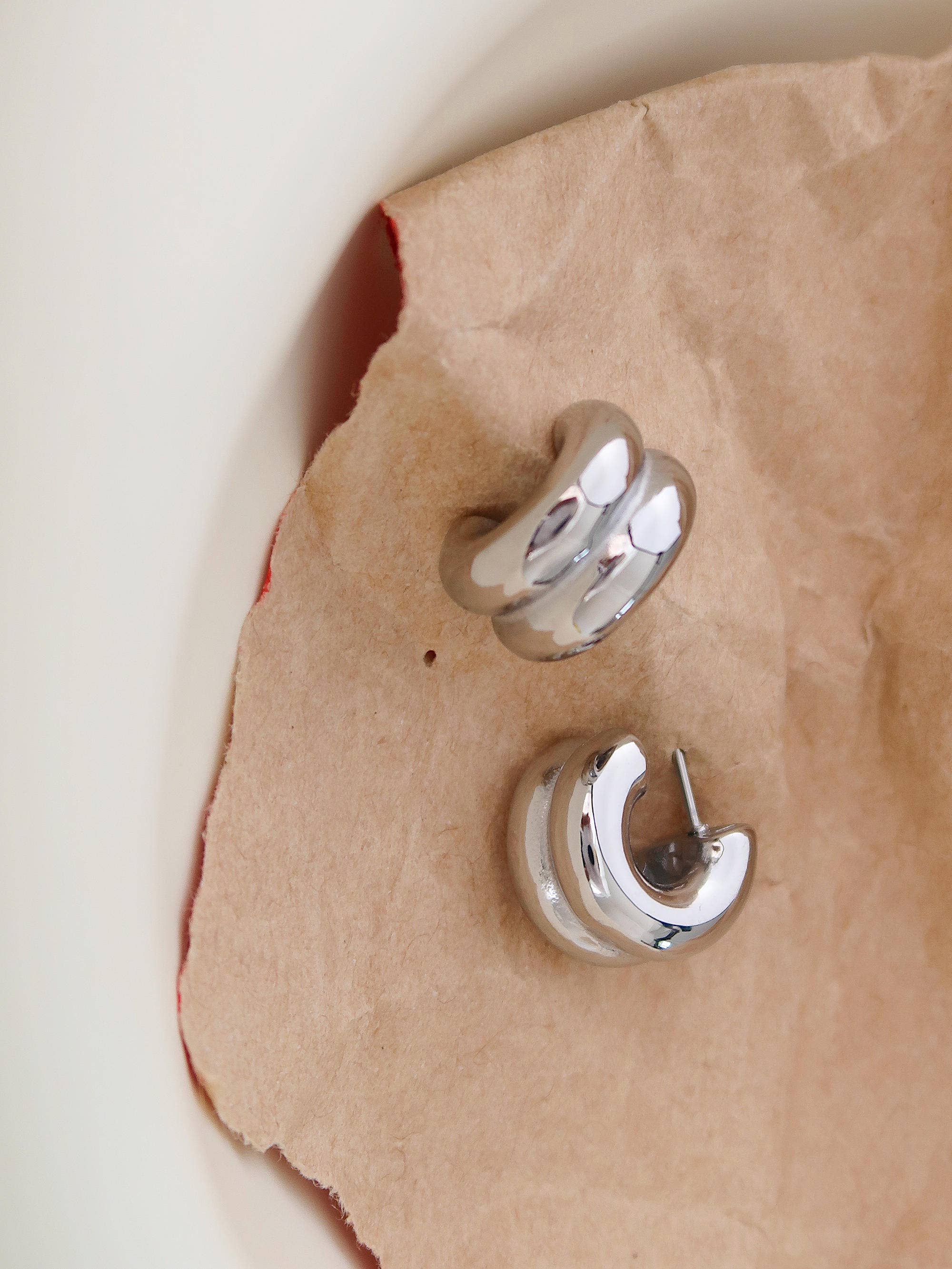 Emma double C hoop earrings