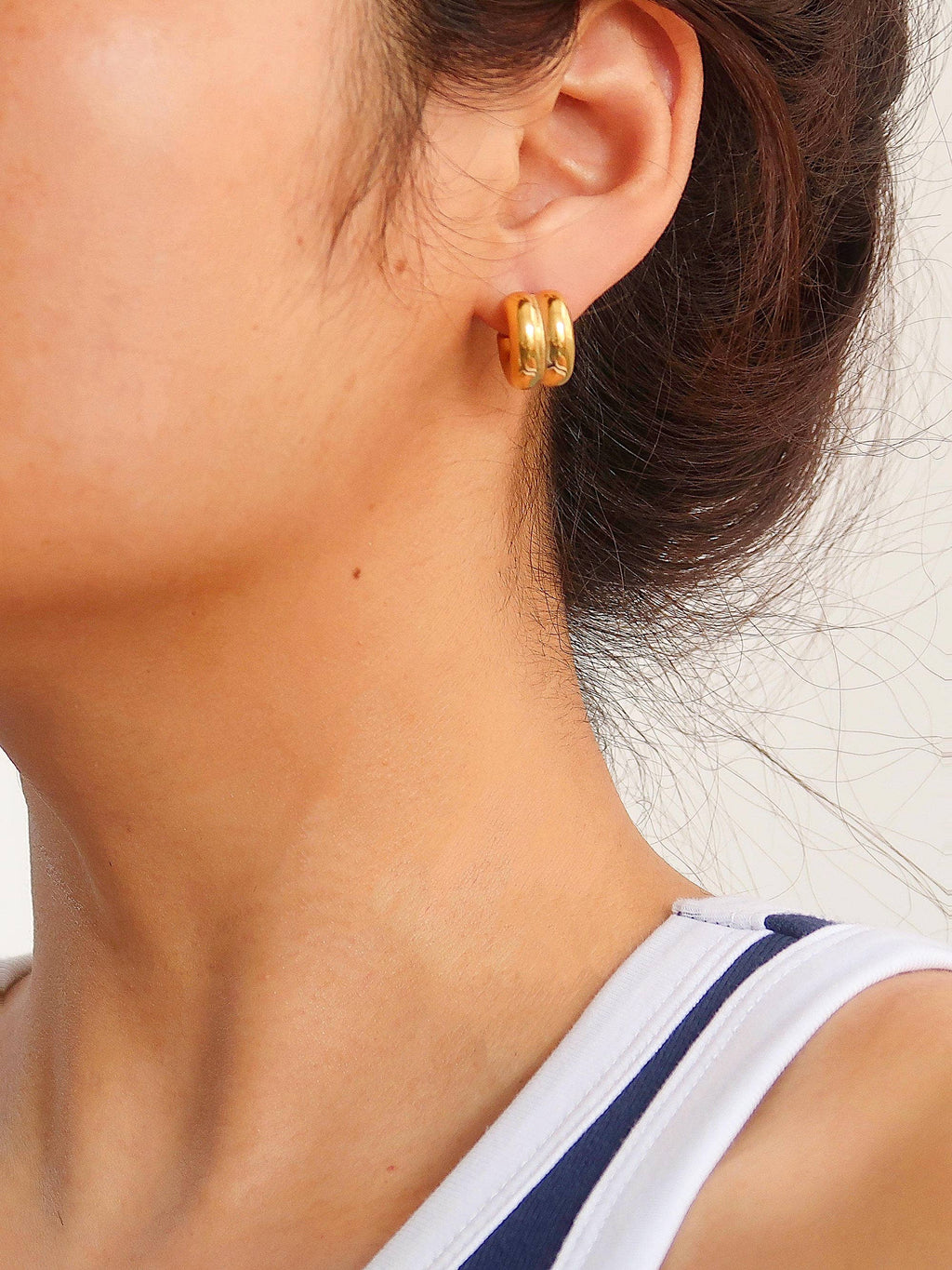 Emma double C hoop earrings