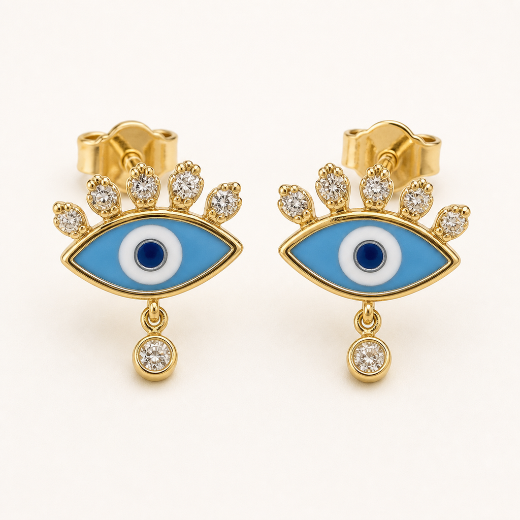 PF-ENAMEL-EVIL-EYE-STUD-EARRINGS detail image
