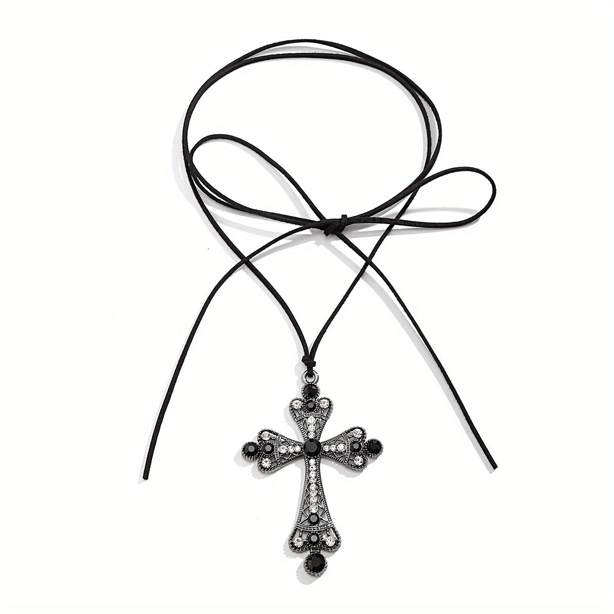 Gothic Large Cross Pendant Necklace
