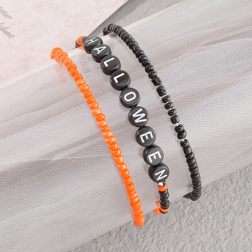 Halloween Alphabet Charm Bracelet