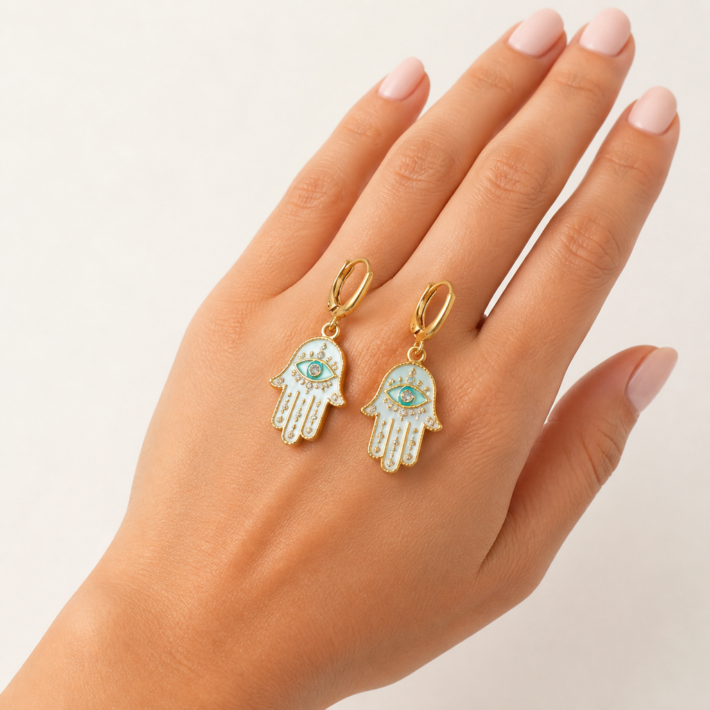 PF-HAMSA-RESIN-DROP-EARRINGS worn image