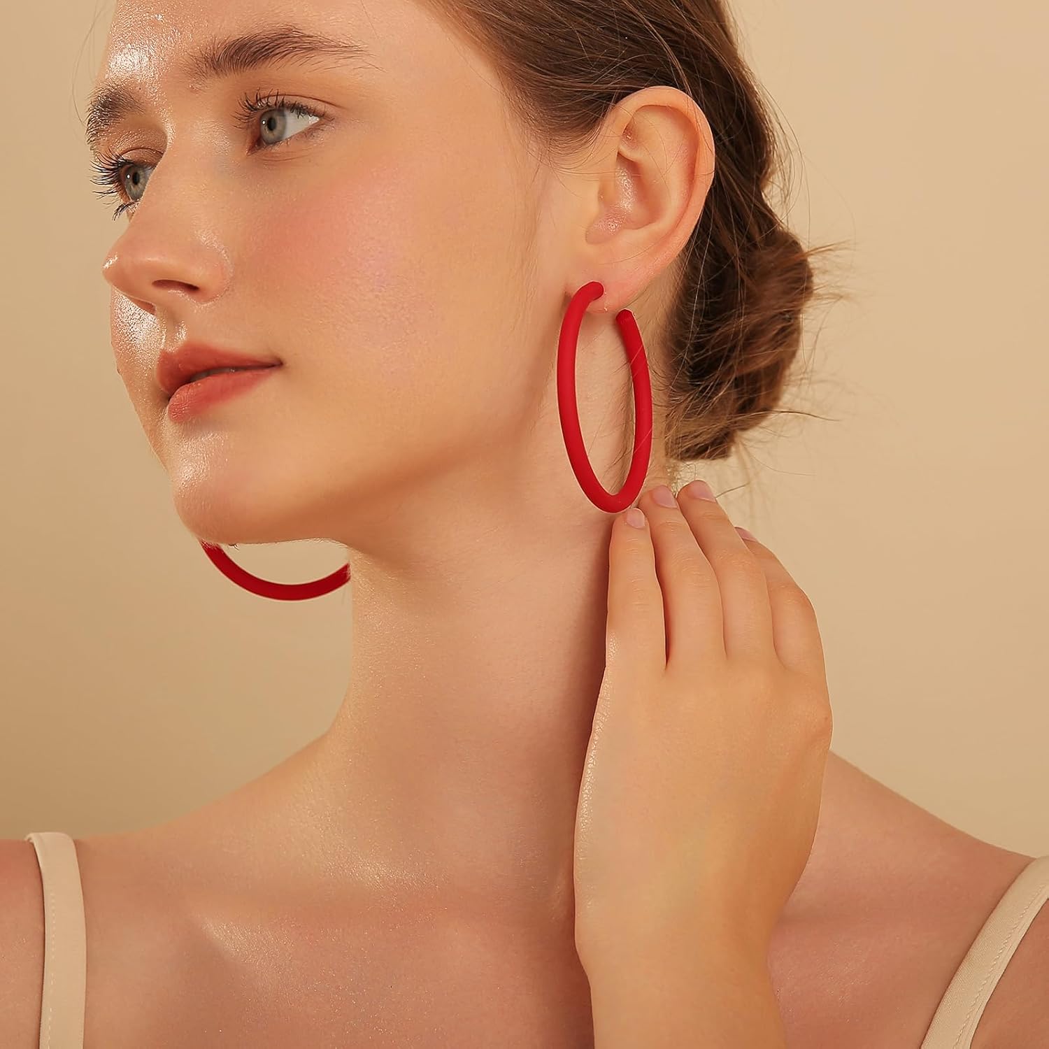 Large Colorful Acrylic Hoop Earrings 03