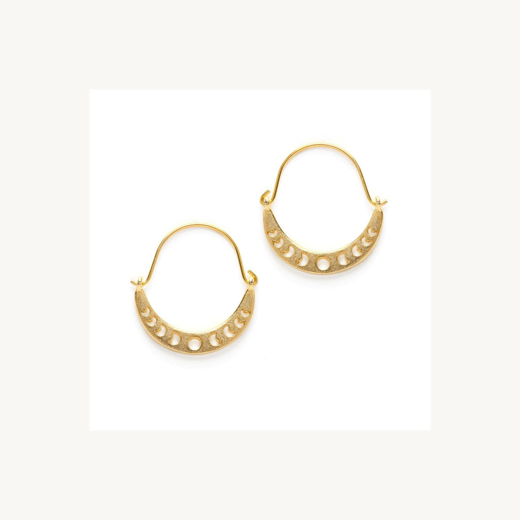 Moon Phases Crescent Earrings
