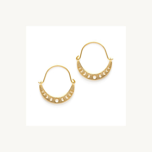 Moon Phases Crescent Earrings