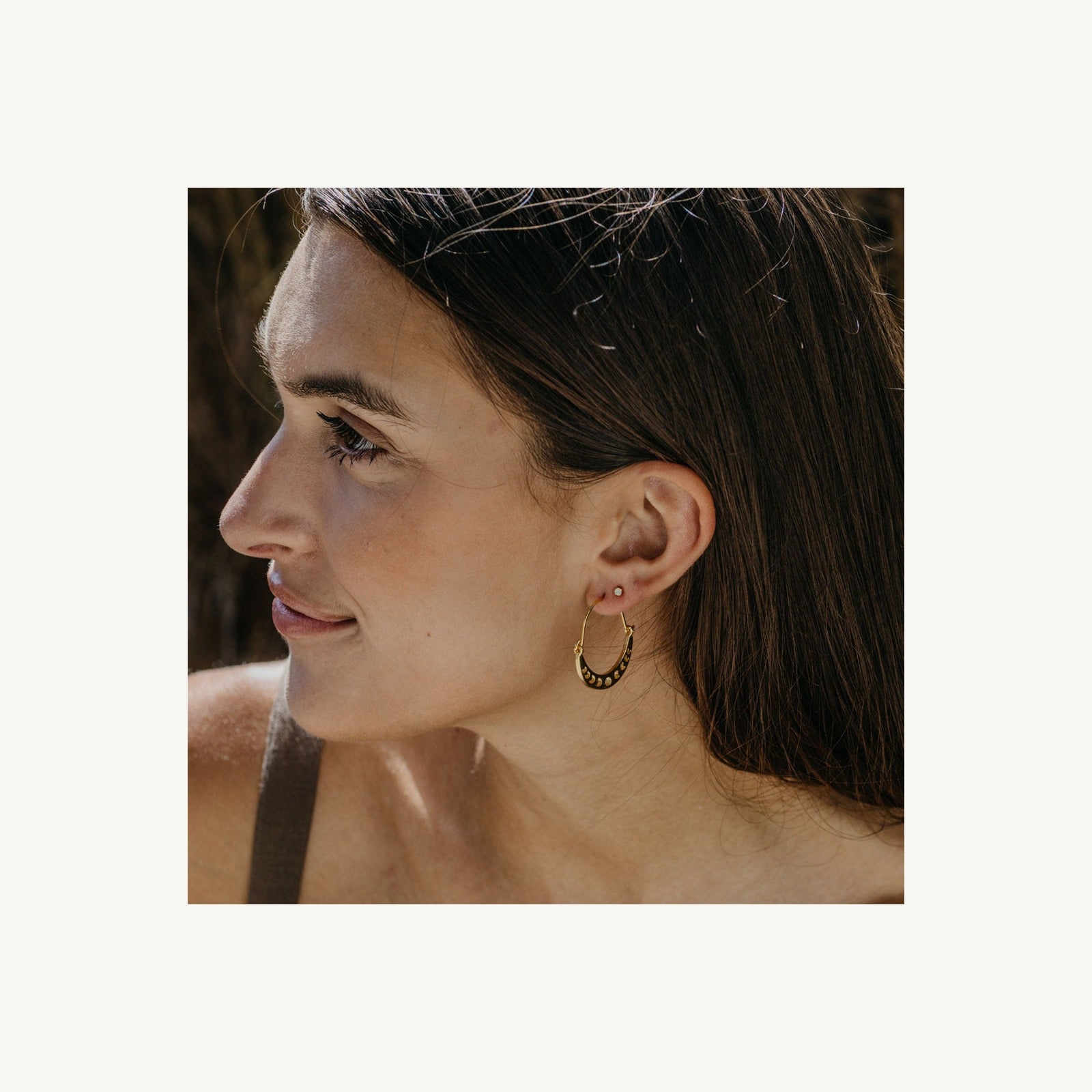 Moon Phases Crescent Earrings