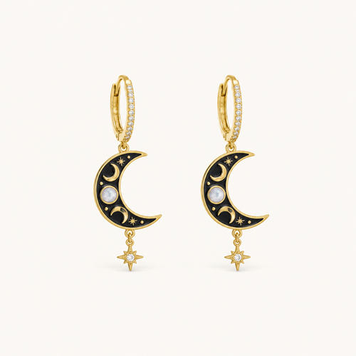 Moon Phases Crescent Earrings