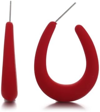 RUOFFETA Lightweight Acrylic Teardrop Hoop Earrings