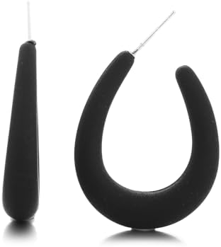 RUOFFETA Lightweight Acrylic Teardrop Hoop Earrings