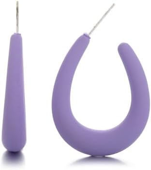 RUOFFETA Lightweight Acrylic Teardrop Hoop Earrings