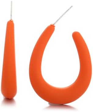 RUOFFETA Lightweight Acrylic Teardrop Hoop Earrings