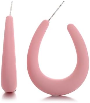 RUOFFETA Lightweight Acrylic Teardrop Hoop Earrings