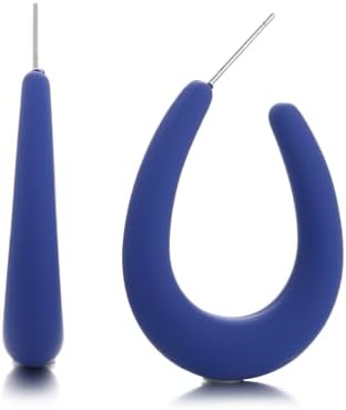 RUOFFETA Lightweight Acrylic Teardrop Hoop Earrings