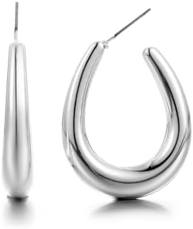 RUOFFETA Lightweight Acrylic Teardrop Hoop Earrings