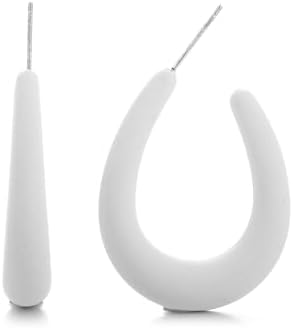 RUOFFETA Lightweight Acrylic Teardrop Hoop Earrings
