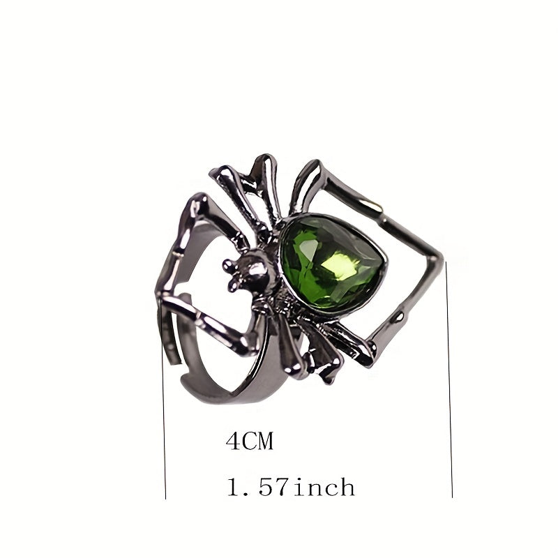 Spider Crystal Ring Set