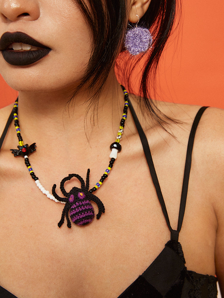 Spider Pearl Pendant Necklace