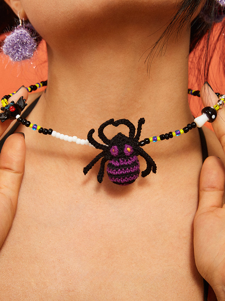 Spider Pearl Pendant Necklace
