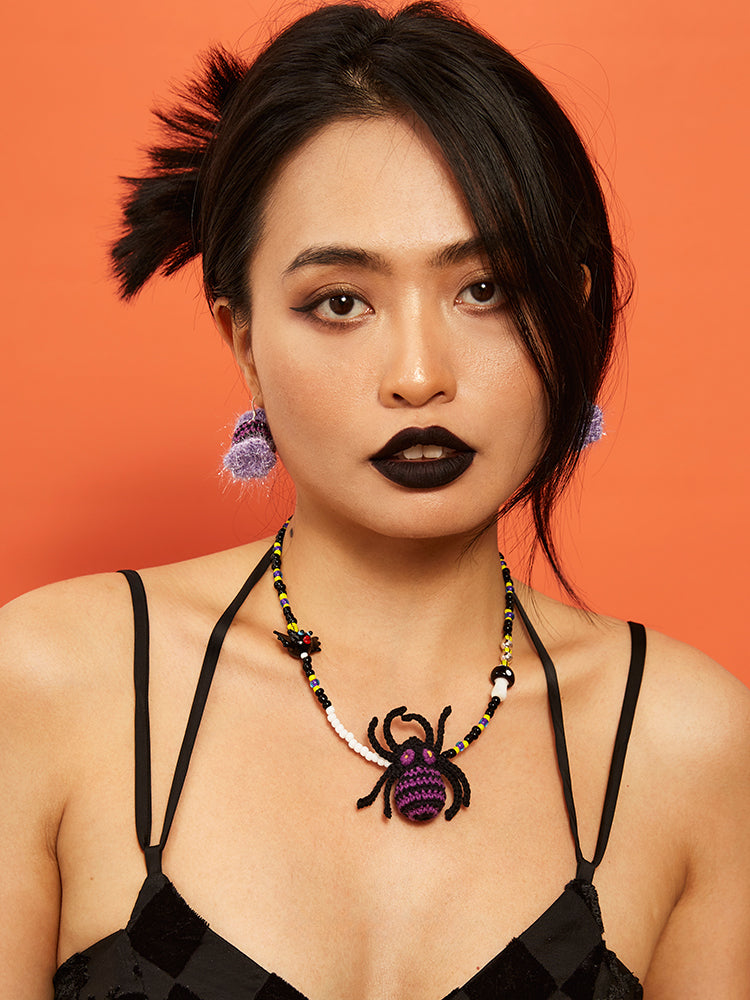 Spider Pearl Pendant Necklace