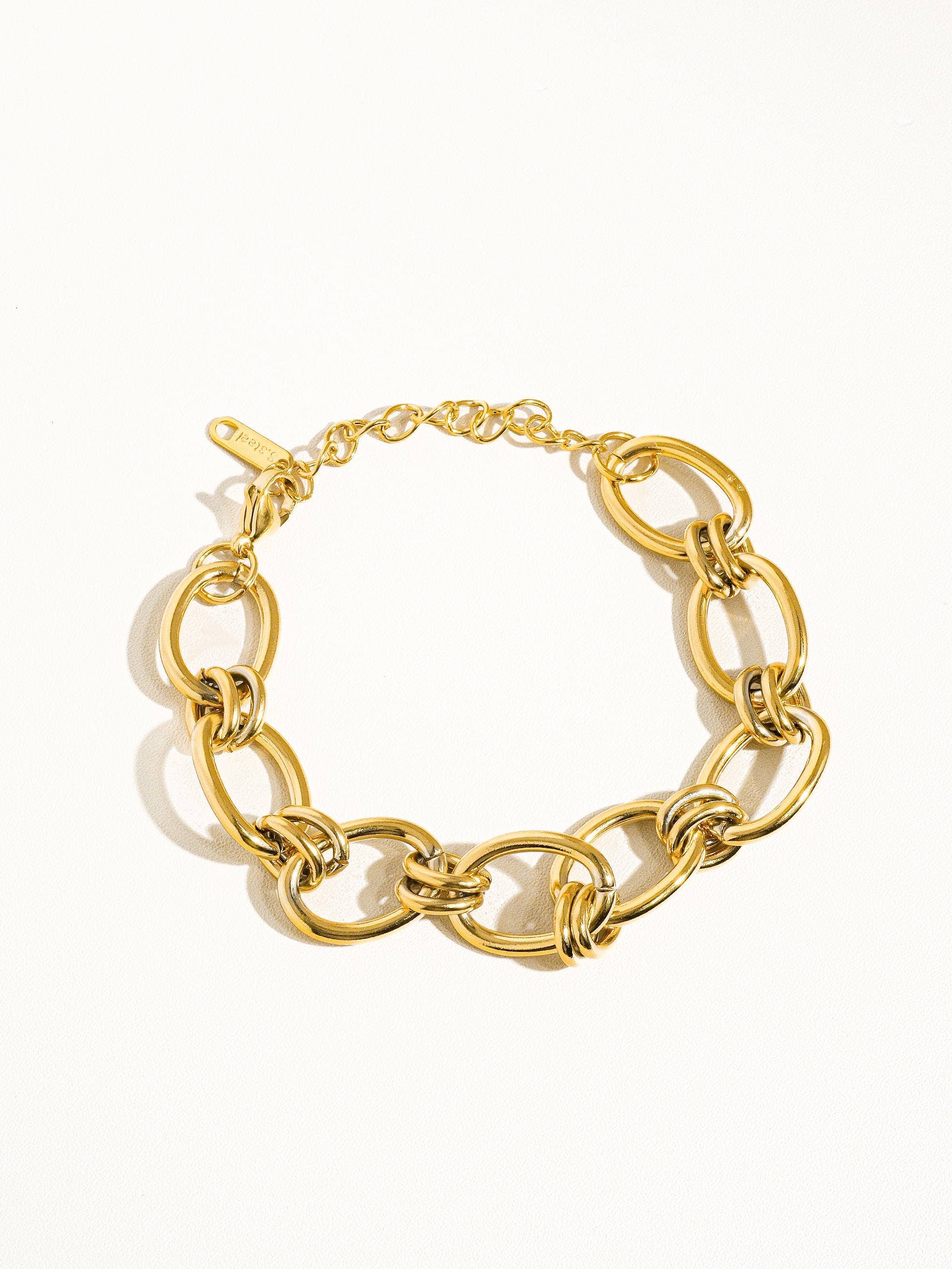 Tila Bold Chain Bracelet Yellow Gold 04