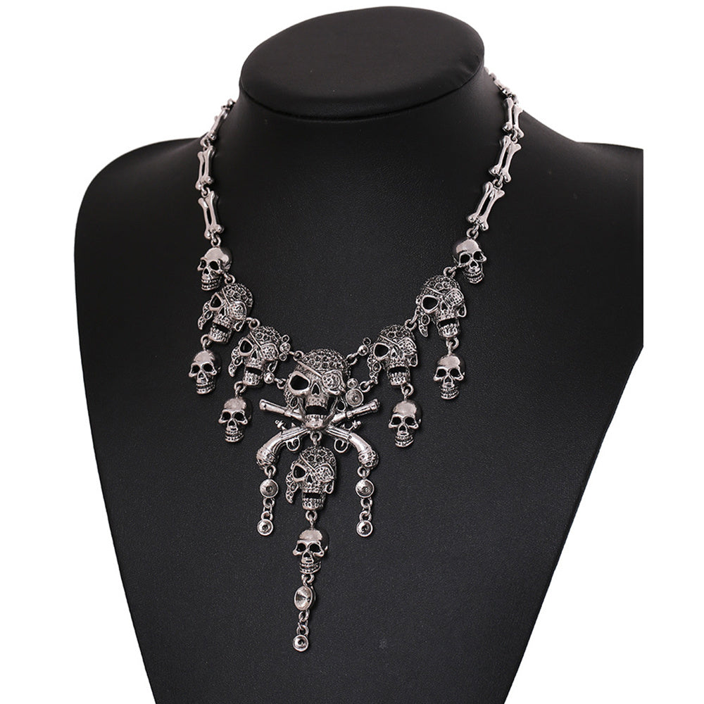 Vintage Skull Pendant Necklace